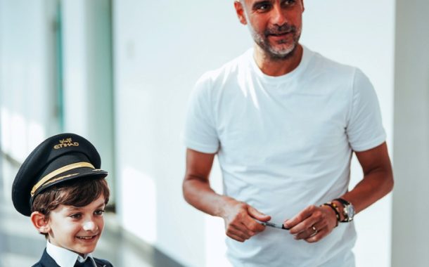 MANCHESTER CITY’S PEP GUARDIOLA CELEBRATES WORLD PILOTS’ DAY WITH ETIHAD AIRWAYS