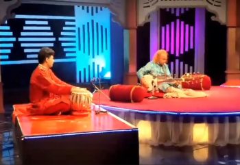 Sanjib with world famous Sarod Artist Ustad Aashish Khan Saheb #thenewscompany